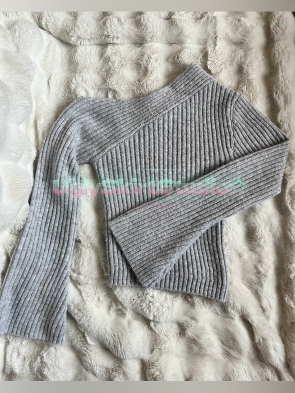 Princess Polly Phillips Cold Shoulder Sweater Grey Medium